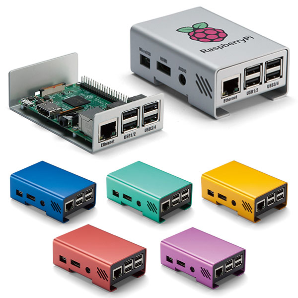 Raspberry Pi 3B＋ ラズベリーパイ ブラックケース付き Raspberry Pi用ケース[ブラック] ラズパイB+/2B/3B/3B+ アルミ製