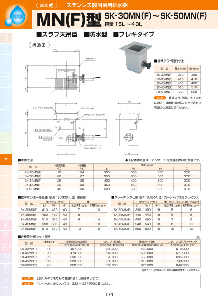 下田エコテック 厨房用排水桝 製品カタログ（下田エコテック株式会社