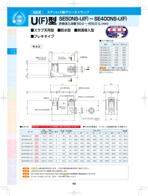 下田エコテック ステンレス製グリーストラップ スラブ天吊型 製品カタログ（下田エコテック株式会社）のカタログ無料ダウンロード | Apérza  Catalog（アペルザカタログ） | ものづくり産業向けカタログサイト