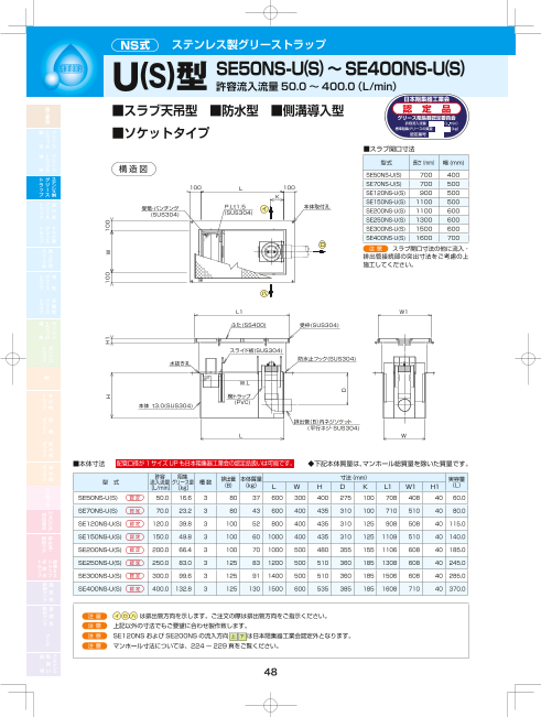 下田エコテック ステンレス製グリーストラップ スラブ天吊型 製品カタログ（下田エコテック株式会社）のカタログ無料ダウンロード | Apérza  Catalog（アペルザカタログ） | ものづくり産業向けカタログサイト