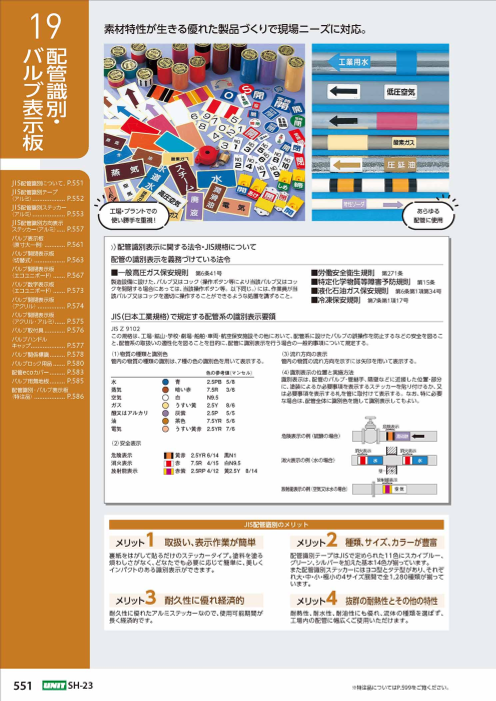 配管識別・ バルブ表示板