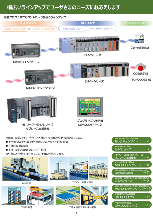 日立プログラマブルコントローラ総合カタログ（株式会社日立産機システム）のカタログ無料ダウンロード | Apérza Catalog（アペルザカタログ）  | ものづくり産業向けカタログサイト