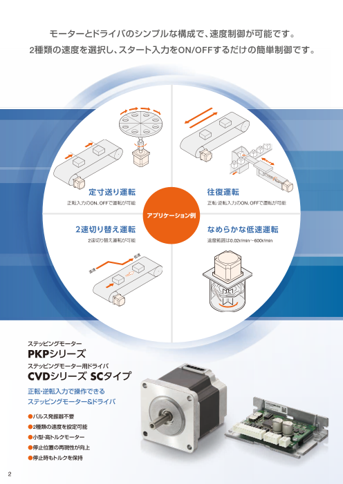 ステッピングモーター PKPシリーズ／ステッピングモーター用ドライバ CVDシリーズ SCタイプ（オリエンタルモーター株式会社）のカタログ無料ダウンロード  | Apérza Catalog（アペルザカタログ） | ものづくり産業向けカタログサイト