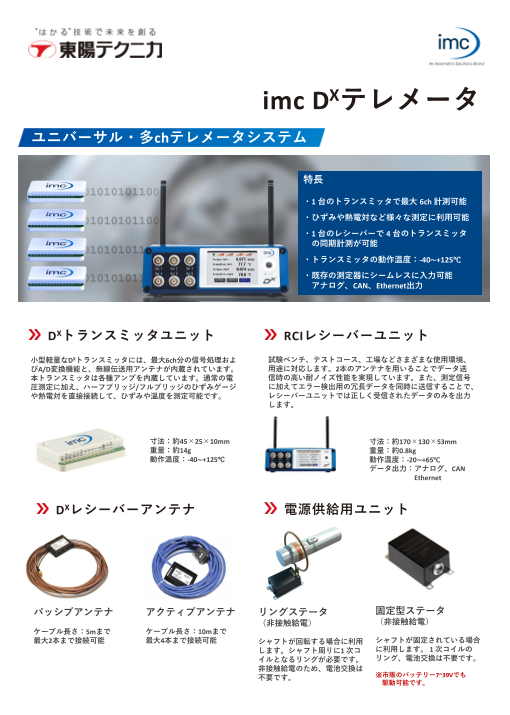 imc DX テレメータシステム