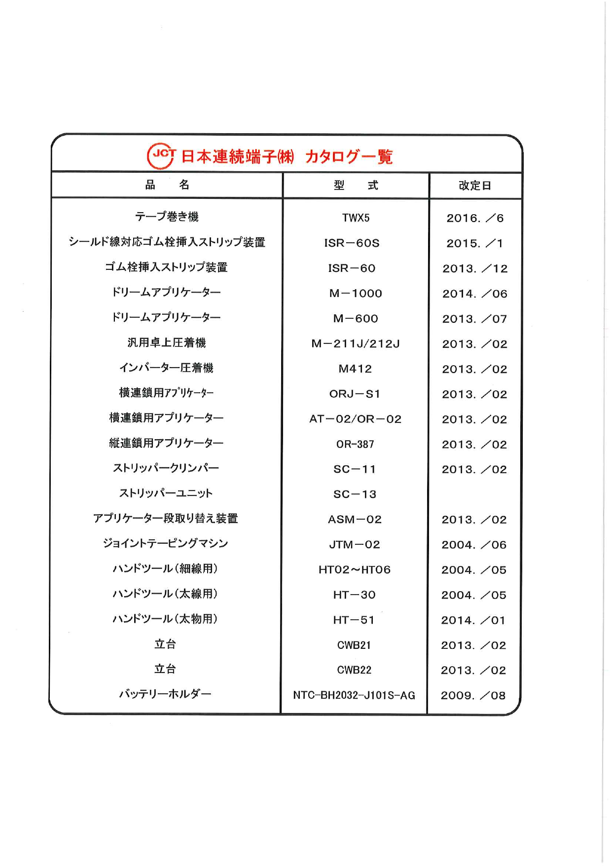 カタログの表紙