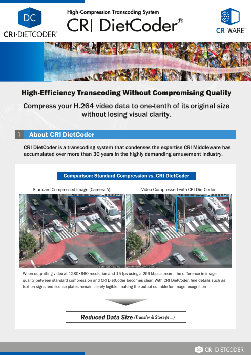 High-Compression Transcoding System "CRI DietCoder"