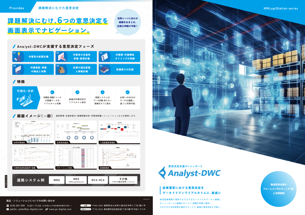 意思決定支援ダッシュボード「Analyst-DWC」　倉庫業務の課題解決のヒント／「作業員の配置変更」編
