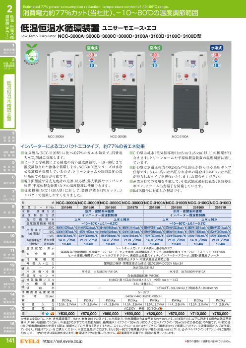 ラッピング無料】 DIY FACTORY ONLINE SHOP東京理化器械 低温恒温水循環装置 NCC-3000C