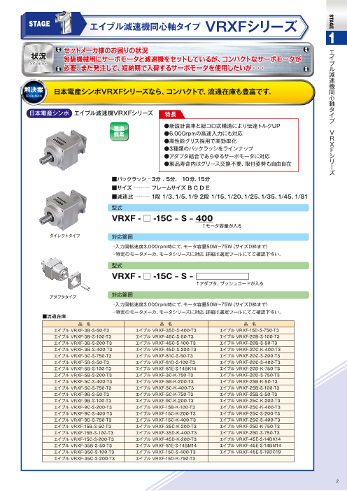 マラソン限定！ポイント5倍 VRXF-5C-K-750-T3 シンポ エイブル VRXF−5C−K−750−T3 日本電産シンポ(SHIMPO