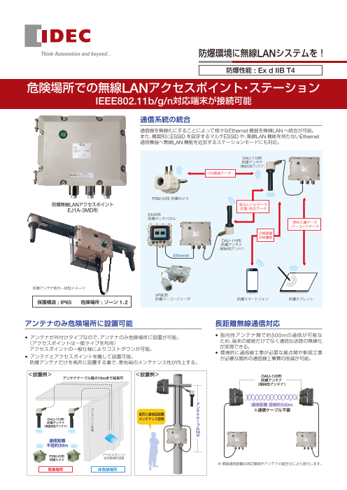 【防爆エリアの“つながらない現場”に終止符を。】防爆無線LAN