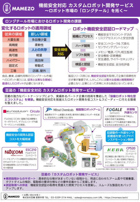 機能安全対応 カスタムロボット開発サービス
