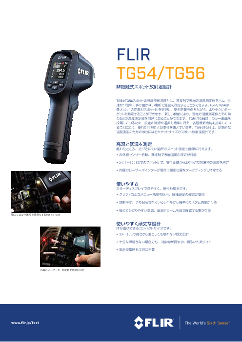 レオパードフラワーブラック FLIR 非接触式スポット放射温度計 ( TG54