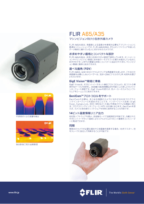 マシンビジョン向け小型赤外線カメラ FLIR A65/A35（フリアーシステムズジャパン株式会社）のカタログ無料ダウンロード | Apérza  Catalog（アペルザカタログ） | ものづくり産業向けカタログサイト