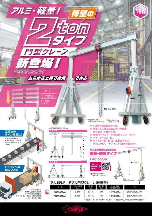 門型クレーン「PMC2000AN」