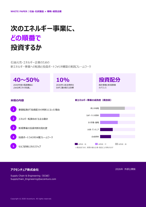 石油元売・エネルギー企業向け｜新エネルギー事業への転換と投資ポートフォリオ構築の実践フレームワーク
