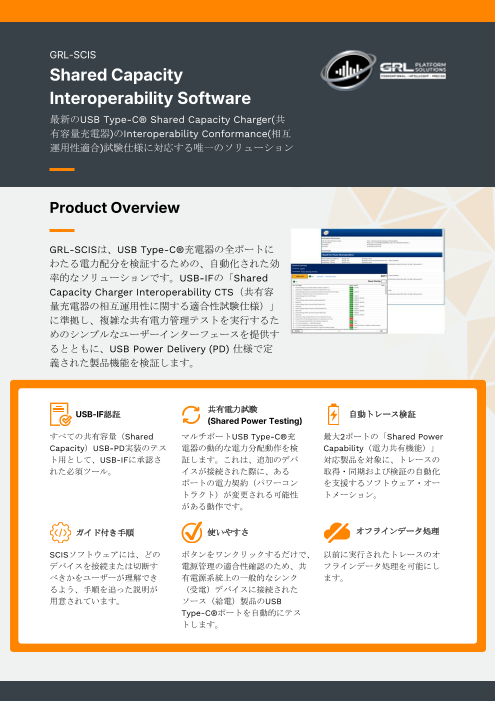 USB Shared Power Interoperability Software【GRL-SCIS】
